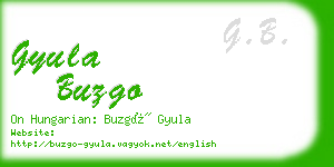 gyula buzgo business card